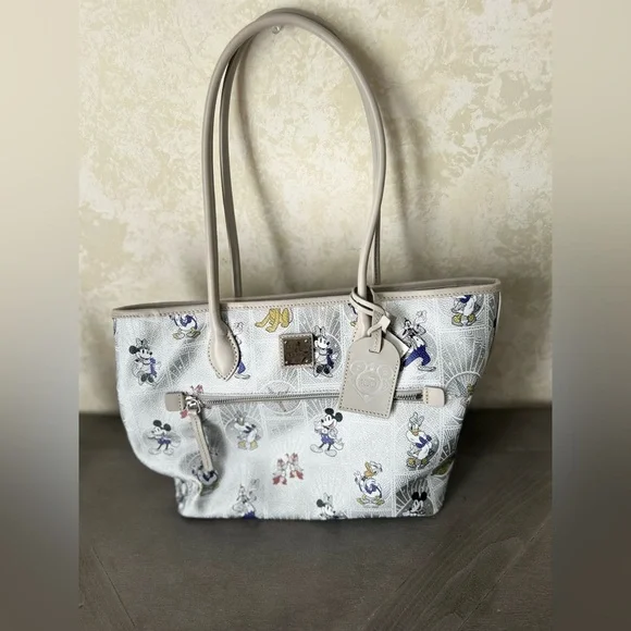Disney Dooney & Bourke 100th Anniversary Platinum Mickey Tote Bag Purse - Picture 1 of 4